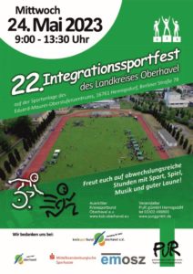 22. Integrationssportfest Oberhavel - Plakat