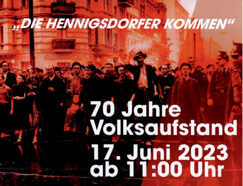 Erinnerung an den Volksaufstand vom 17. Juni 1953 in Hennigsdorf