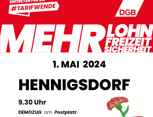 1.-Mai-Demo und Familienfest in Hennigsdorf